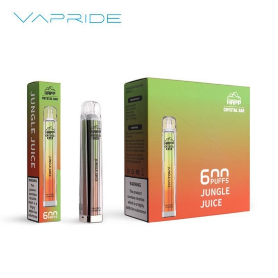 2024's Finest Vaping Disposable Vape Brands VAPRIDE Vapride Happ Crystal Disposable 600 Puffs