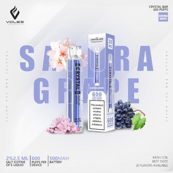 Good Price volestech Ski Crystal 600 Puffs Disposable Smooth Hit Vape