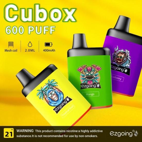 Hot Sale Ezgoing Cubox- 600 Puffs Vape Wholesale Price