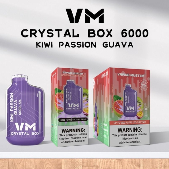 Superior Quality Vaping Muster Vmcrystalbox 6000 Puffs Disposable Vape Pod