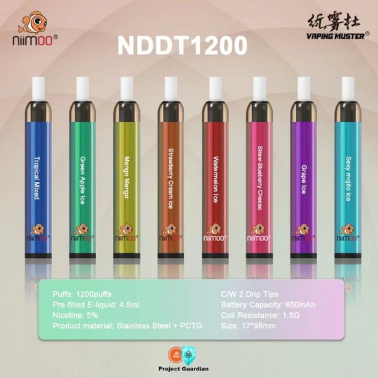 Top-notch Vaping Niimoo Nddt 1200 Puffs Disposable Vape Pod