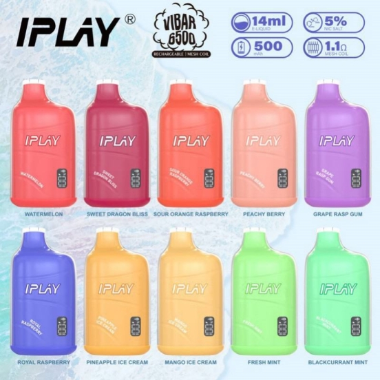 2024 Best Vape Wholesale Disposable Vape Pens Iplay Vi  Wape 6500 Puffs