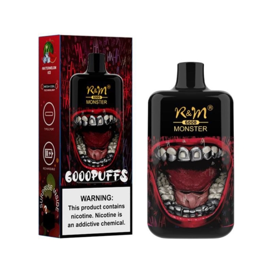 2024 Best Vape R&M Monster 6k R&m Monster 6000 Disposable Vape Pod