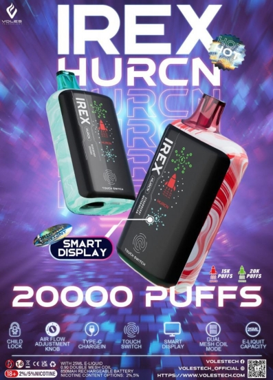 IREX HURCN Tiko Flash 15000 20000 Puffs Box