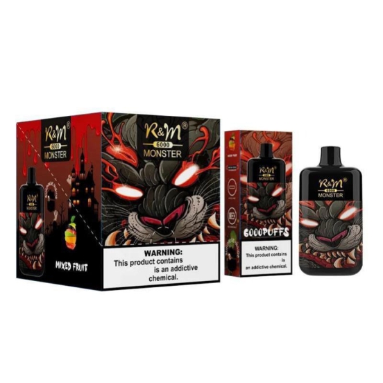 Hot Sale AIM R&m Monster 6k 12 Flavors 6000 Puffs Vape Pens Wholesale
