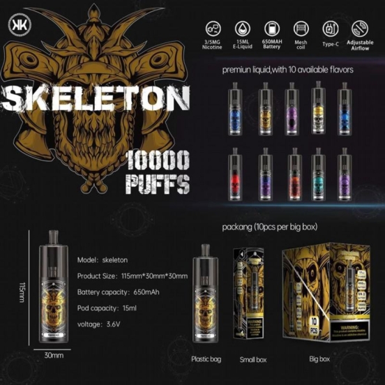 Original Wholesale KK Kk Skeleton 10k Vape Pens