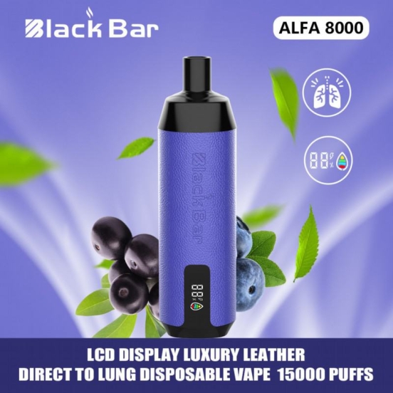 Black & Custom Logo Alfa8000 15000 Puffs Disposable E-cigarette Puff