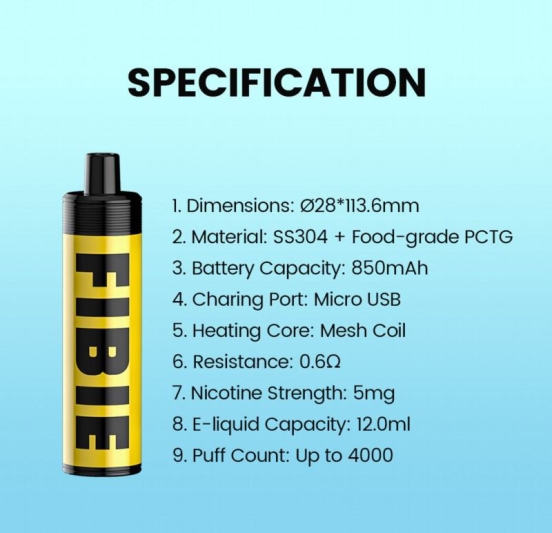 FIBIE Fibie Max 4000 Disposable Vape