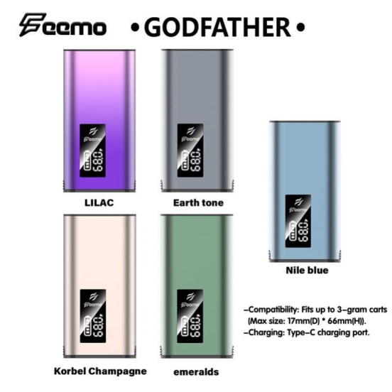 Top Selling Disposable Blizzard Vape Feemo Godfather 510 Battery Pen Wholesale