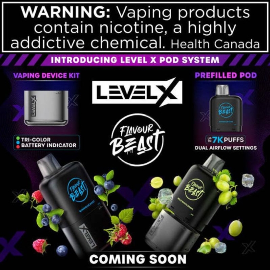 Disposable Volestech Level X Flavour Beast Pods 7000 Puffs E-cigarette Nicotine