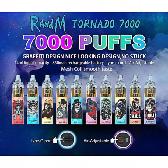 Wholesale Vape Disposables RM Rm Tornado 7000 Puffs