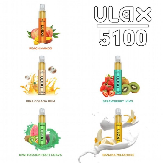 Wide Flavor Selection ULAX Ulax 5100 Puffs Vape Price