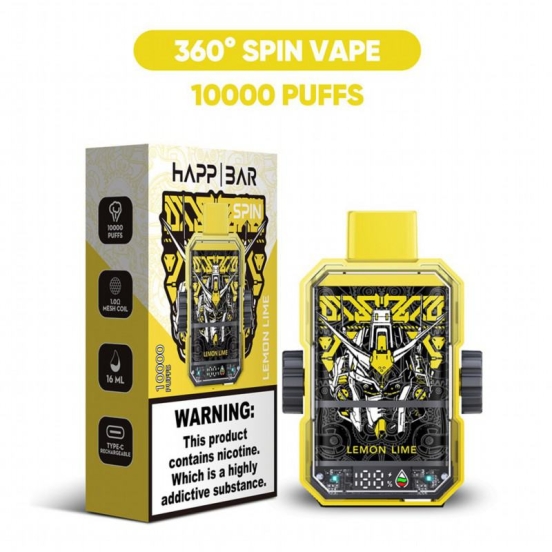 Disposable Happ Spin E-cigarette Spin Rechargeable Nicotine