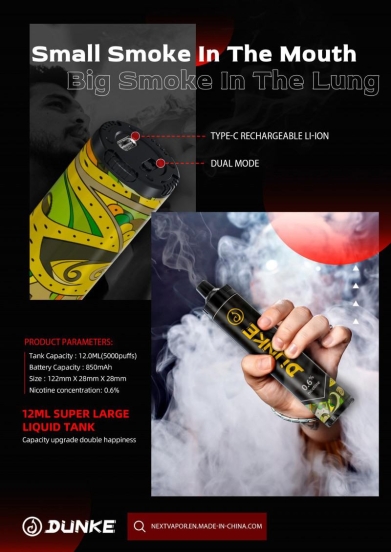2024's Premium Vape Pen DUNKE Puff M42 Electronic Cigarette