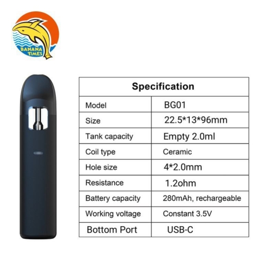Customized Bg01 Vaporizer 2ml Disposable Vape Pen Wholesale