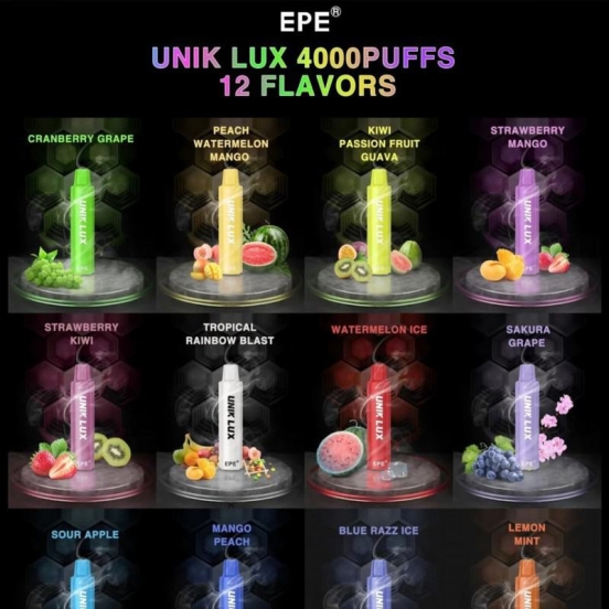 EPE Epe Unik Lux 4000 4000puffsmeshcoil Puffs Vape Pen