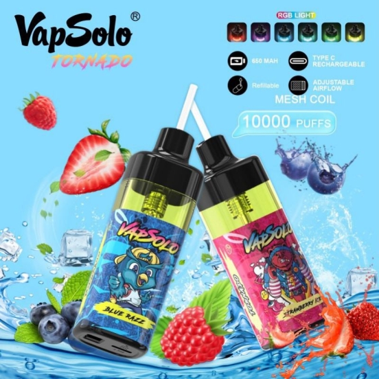 Disposable vapsolo Tornado 12000 10000 Puffs Vape Pens Wholesale Price