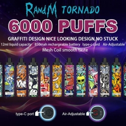 RandM/OEM/ODM Randm Tornado 6000 Puffs Disposable E-cigarette Nicotine