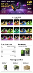 Volestech Vapes Pod Juice Ox Magic Maze 2 Disposable 30k 30000 Puffs