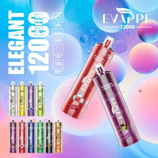 Good Price Wholesale Disposable Evappe Elegant 12000 Puffs Vape Bar