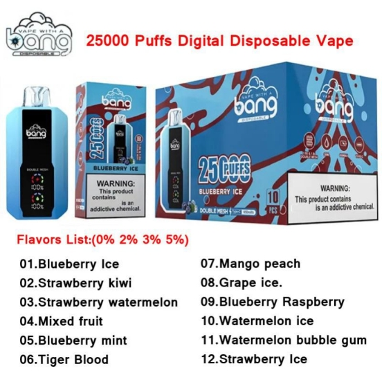 Bang 25000 20000 Puffs Vape Flavors