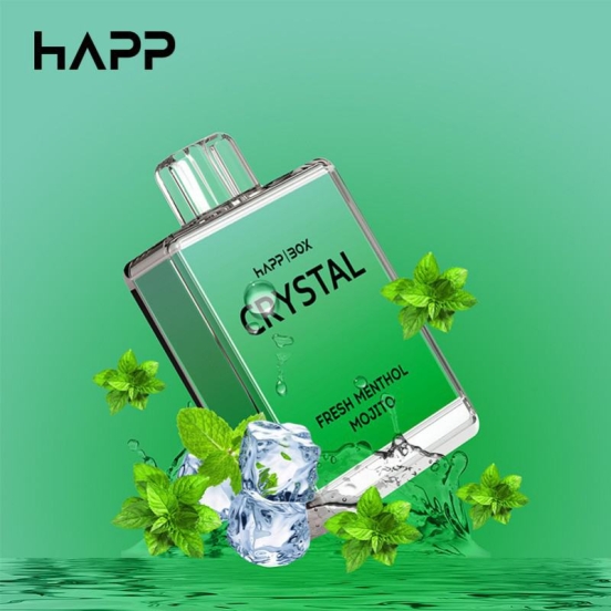 2024 Best Vape HAPP Happ Box Crystal Disposable 600 Puffs Wholesale Disposable Vape Pen