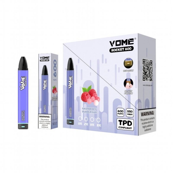 Wide Flavor Selection Vome Vome Rocket 600 Puffs Disposable Vape Bar Wholesale