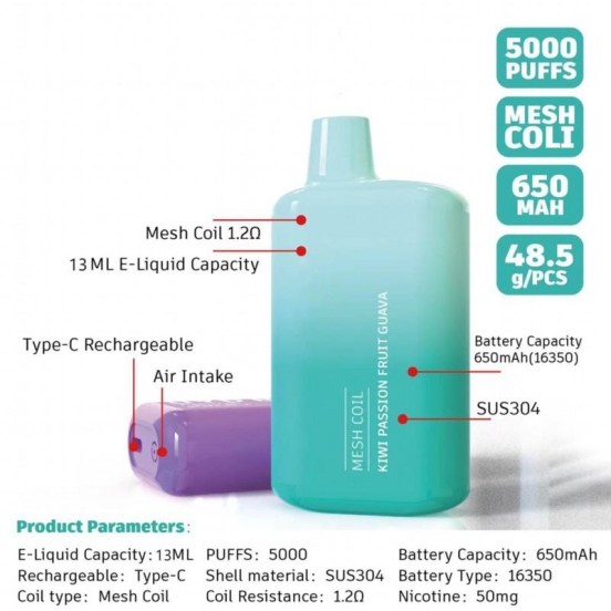 OEM BRAND Oem Brand Bc 5000 Puffs Disposable Smooth Hit Vape