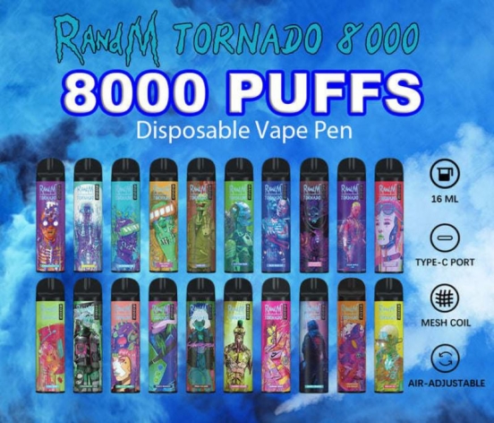Top Selling RandM Original Randm Tornado 8000 Disposable Vape Pen Wholesale