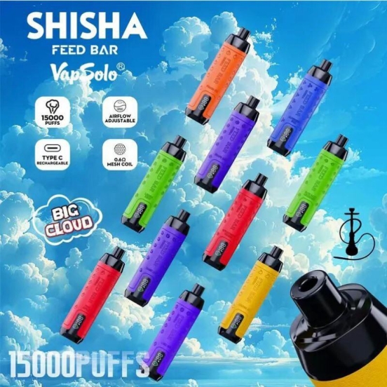 Vapsolo Feed Shisha Wholesale 15k 15000 Disposable Smooth Hit Vape