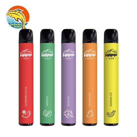 Banana Times Puff Happ Electronic 600 Puffs Disposable E-cigarette