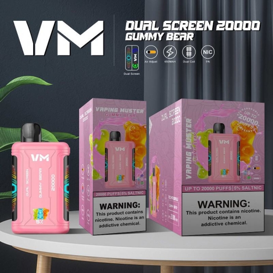 Wholesale Vaping Muster Vmdualscreen20000 Vape