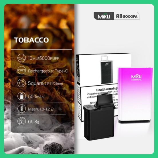 Wholesale Miku Abfa1819 5000 Puffs Vape Disposables