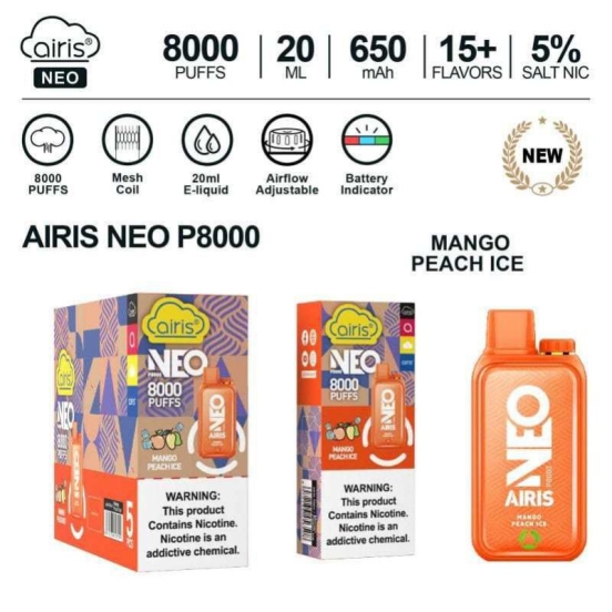 Disposable Airis Pure Core Vape Airis Neo P 8000 Puffs Pen Wholesale