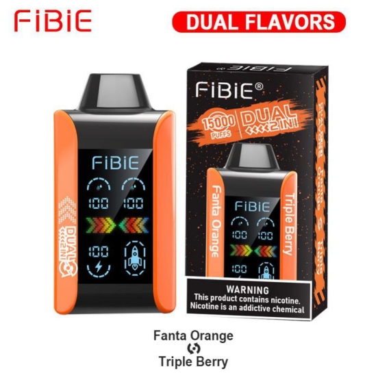 Top Sale Disposable FIBIE Fibie Dual Flavors 15000 Puffs E-cigarette Nicotine