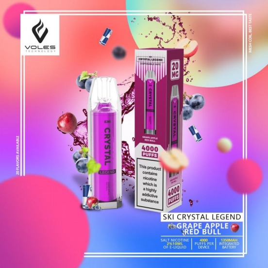 Best Selling volestech Ski Crystal Legend 4000 Puffs Wholesale Price Disposable Vape Pens