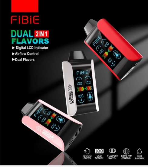 Bestseller FIBIE Pen Fibie Dual Flavor 15000 Puffs Hits Vape Puffs