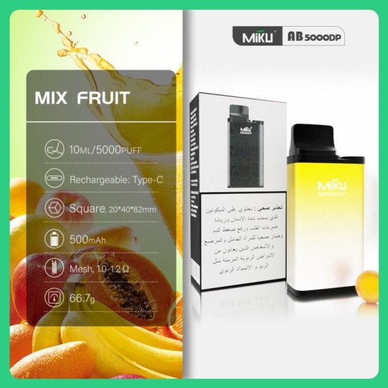 Miku Abdp2317 5000 Puffs Disposable Smooth Hit Vape