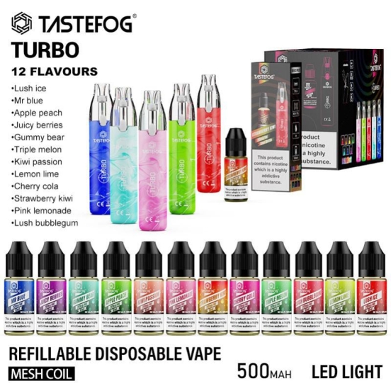 Hot Selling Wholesale Disposable Vape Pen Tastefog Turbo(refillable)