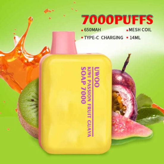 Best Vape Pen UWOO Soap 7000 Puffs Disposable Smooth Hit Vape