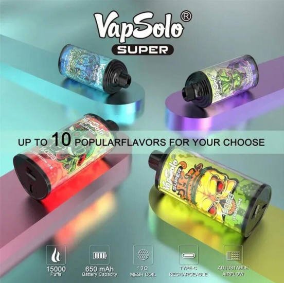 Vapsolo Super 15000 15k Disposable Vape All Flavors