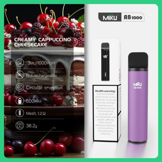 Competitive Pricing Miku Ab1000620 Vape Rechargeable