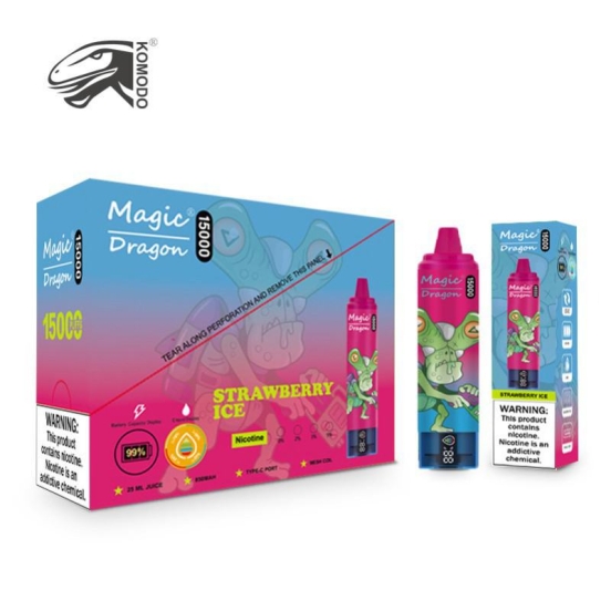 Authentic Komodo Disposable Vape Magic Dragon 15k 15000 Puffs Brands