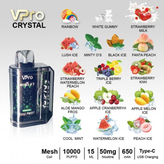 zbood Vpro Crystal 8000 Wholesale Disposable Vapes