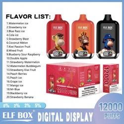 Big Puff Pen Plus Doloda Elf Box Digital 12000 Puffs Vape