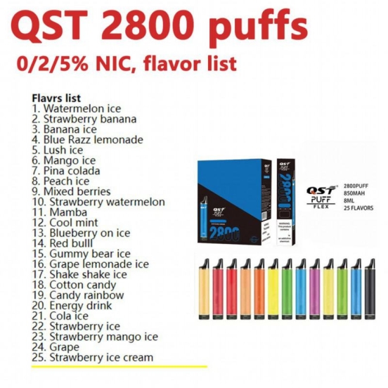 Flex Puff Qst 2800 Disposable E-cigarette