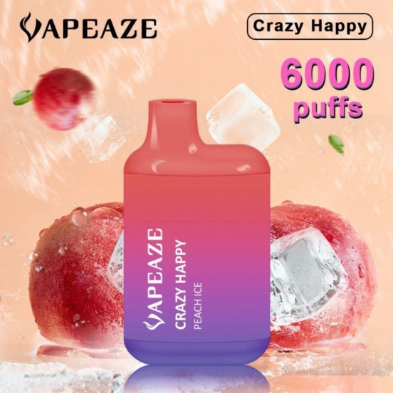 Authentic AZE & Support Customization Crazy Happy 6000 Puffs Disposable Vapes Wholesale
