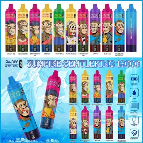 All Flavors Sunfire S33 18000 Puffs Disposable E-cigarette Nicotine